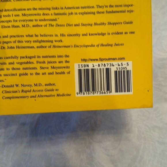 Cookbook Paperback Juice Fasting & Detoxification Meyerowitz - Picture 3 of 10